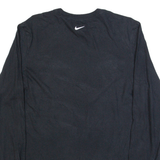 NIKE Brown Gymnastics Mens T-Shirt Black Long Sleeve USA S