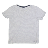 CREW CLOTHING Striped Womens T-Shirt White UK 12