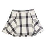 BANANA REPUBLIC Womens Pleated Skirt Black Short Wool Check UK 8