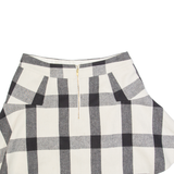 BANANA REPUBLIC Womens Pleated Skirt Black Short Wool Check UK 8