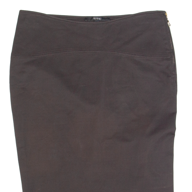 GUCCI Womens Pencil Skirt Brown Knee Length M
