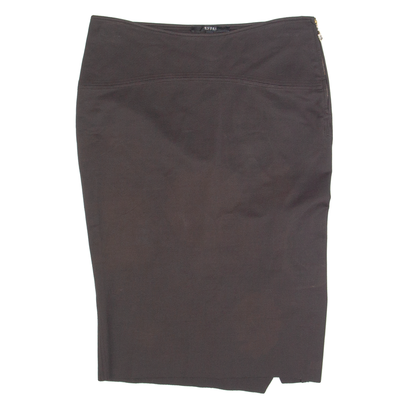 GUCCI Womens Pencil Skirt Brown Knee Length M