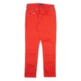 LEVI'S Womens Trousers Red Slim Straight W30 L32