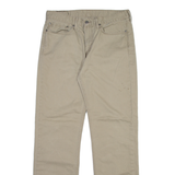 LEVI'S 514 Mens Trousers Beige Slim Straight W34 L34