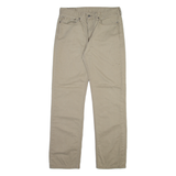LEVI'S 514 Mens Trousers Beige Slim Straight W34 L34