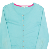 WHITE STUFF Womens Cardigan Blue Tight Knit UK 8