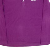 REGATTA Womens Fleece Purple 1/4 Zip UK 12