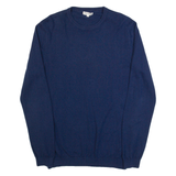 REISS Mens Jumper Blue Tight Knit Wool M