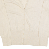 MONSOON Womens Cardigan Beige Tight Knit UK 12