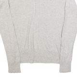 FAT FACE Womens Jumper Grey V-Neck Tight Knit UK 10