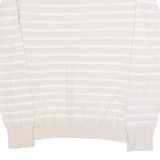 GAP Womens Patterned Jumper Beige Striped Tight Knit S