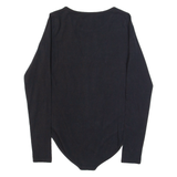 SUPERDRY Womens Bodysuit Black Long Sleeve S