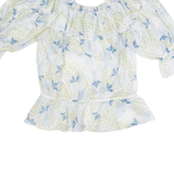 TED BAKER Womens Printed Top Cream Floral S