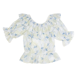 TED BAKER Womens Printed Top Cream Floral S