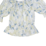 TED BAKER Womens Printed Top Cream Floral S