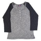 SUPERDRY Womens Top Grey 3/4 Sleeve M