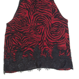 MINT VELVET Womens Printed Vest Red Sleeveless Viscose Animal Print UK 14