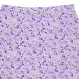 Womens Straight Skirt Purple Midi Floral 2XL