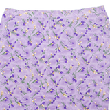Womens Straight Skirt Purple Midi Floral 2XL