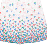 Womens A-Line Skirt White Midi Floral S