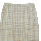 Womens Pencil Skirt Brown Midi Check L