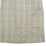 Womens Pencil Skirt Brown Midi Check L