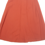 Womens A-Line Skirt Orange Midi XS
