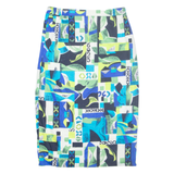 Womens Straight Skirt Blue Midi M