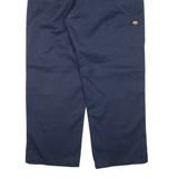 DICKIES Double-knee Workwear Mens Trousers Blue Loose Straight W42 L30