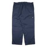 DICKIES Double-knee Workwear Mens Trousers Blue Loose Straight W42 L30