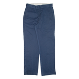 DICKIES Workwear Mens Trousers Blue Regular Straight W32 L32