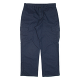 DICKIES Cargo Workwear Mens Trousers Blue Relaxed Straight W35 L28