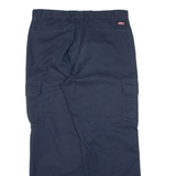 DICKIES Cargo Workwear Mens Trousers Blue Relaxed Straight W35 L28