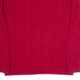 NAUTICA Mens Jumper Red Cable Knit XL