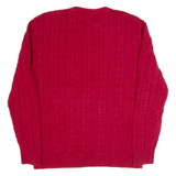 NAUTICA Mens Jumper Red Cable Knit XL