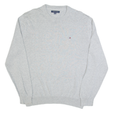 TOMMY HILFIGER Mens Jumper Grey Tight Knit XL
