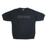 FUBU Mens Jumper Black Tight Knit Short Sleeve L