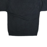 FUBU Mens Jumper Black Tight Knit Short Sleeve L