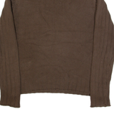RALPH LAUREN POLO JEANS COMPANY Mens Jumper Brown 1/4 Zip Tight Knit M