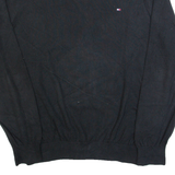 TOMMY HILFIGER Mens Jumper Black Tight Knit L
