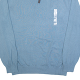 NAUTICA Mens Jumper Blue 1/4 Zip Tight Knit XL