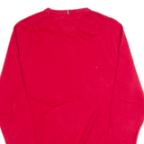 TOMMY HILFIGER Mens Jumper Red Tight Knit S