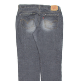 LEVI'S 505 Low Rise Womens Jeans Black Slim Straight Charcoal Wash W34 L31