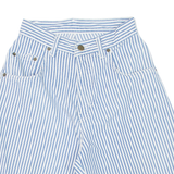 REAL CLOTHES Womens Denim Shorts Blue 90s Pinstripe XXS W22
