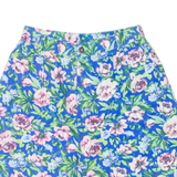 BACK BAY Pleated Womens Casual Shorts Blue 90s Floral S W27