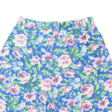 BACK BAY Pleated Womens Casual Shorts Blue 90s Floral S W27