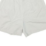 CAROLINA BLUES Pleated Womens Chino Shorts Grey S W28