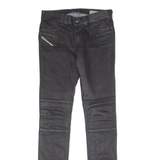DIESEL Low Waist Stretch Womens Trousers Black Slim Jegging W26 L32