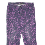LEVI'S Mid Rise Womens Trousers Purple Regular Skinny W34 L26
