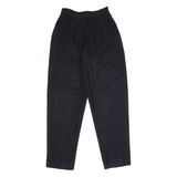 CR-4709 Striped Womens Trousers Black Slim Tapered 90s W24 L28